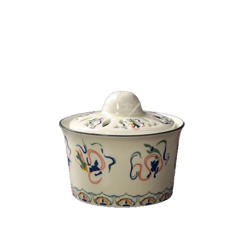 Ceramic Incense Burner with Cover – Zen Aromatherapy Décor