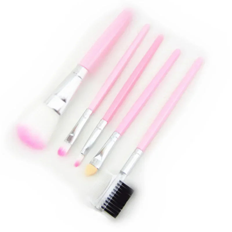MicroJoy 5-Piece Makeup Brush Set – Eye Shadow, Blush & Powder