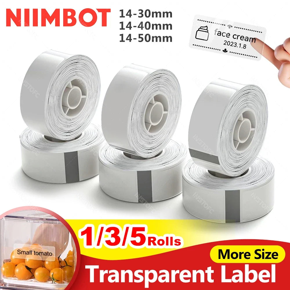 Niimbot Transparent Thermal Labels – D11 D110 D101 Waterproof