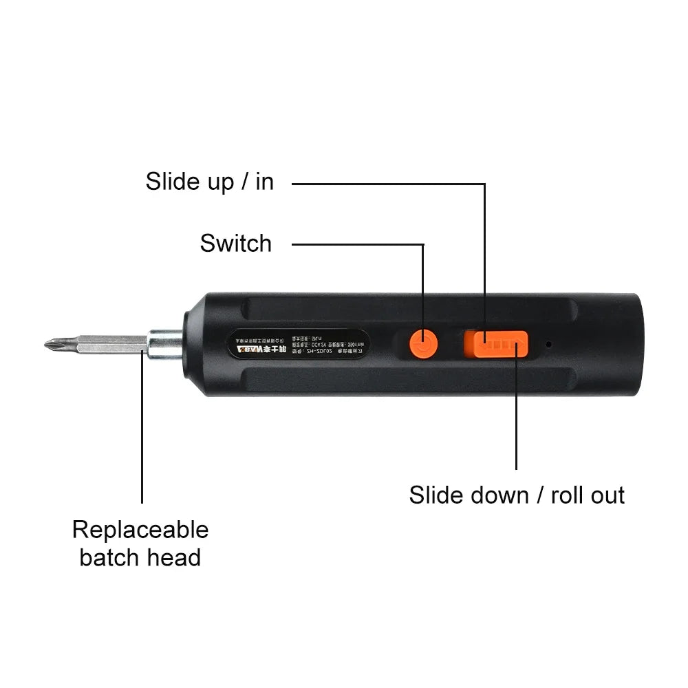 Aideepen M3 USB Electric Screwdriver – Mini Cordless Tool