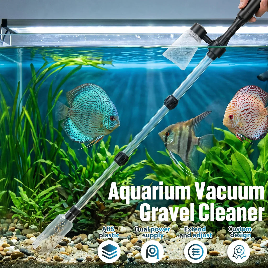 3-in-1 Electric Aquarium Vacuum Gravel Cleaner & Water Changer