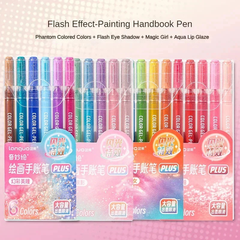 Glitter Gel Pen Set 162 Colors – 0.5mm & 1.0mm Art Pens