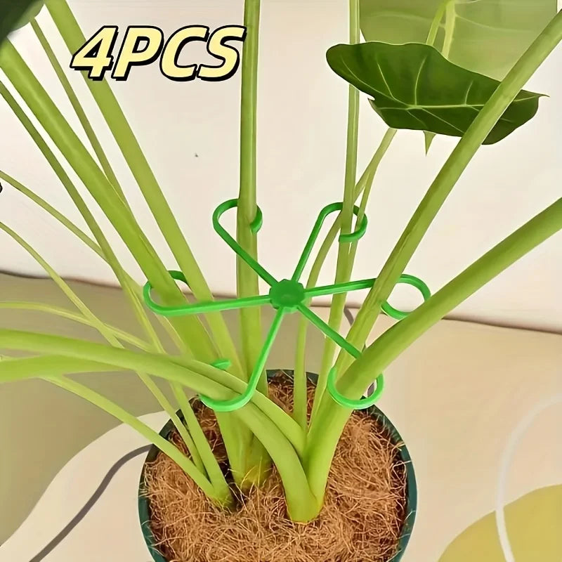 4-Piece Plant Stem Support Clips – Bamboo & Branch Fixator