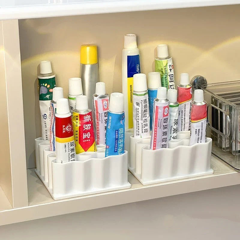 32-Slot Wave Desktop Organizer – Cosmetics & Pen Storage