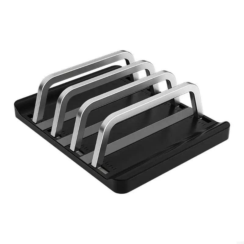 Vertical Laptop Stand – Metal Desk Holder 1/2/3 Slot Space Saver