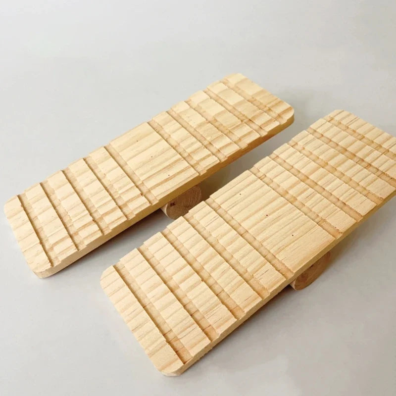 Wooden Hamster Seesaw Bridge Toy – Ladder & Hammock for Pets