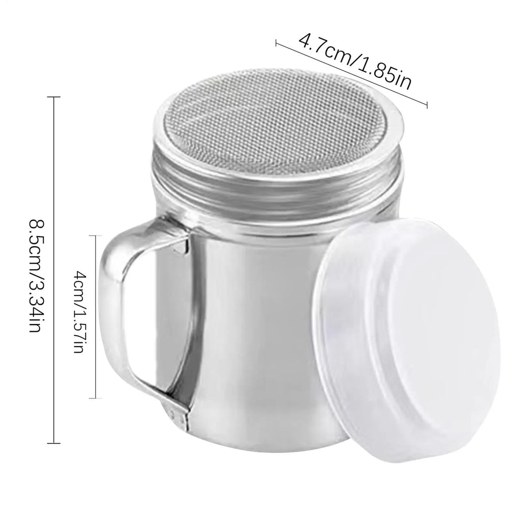 Stainless Steel Powdered Sugar & Spice Shaker with Handle