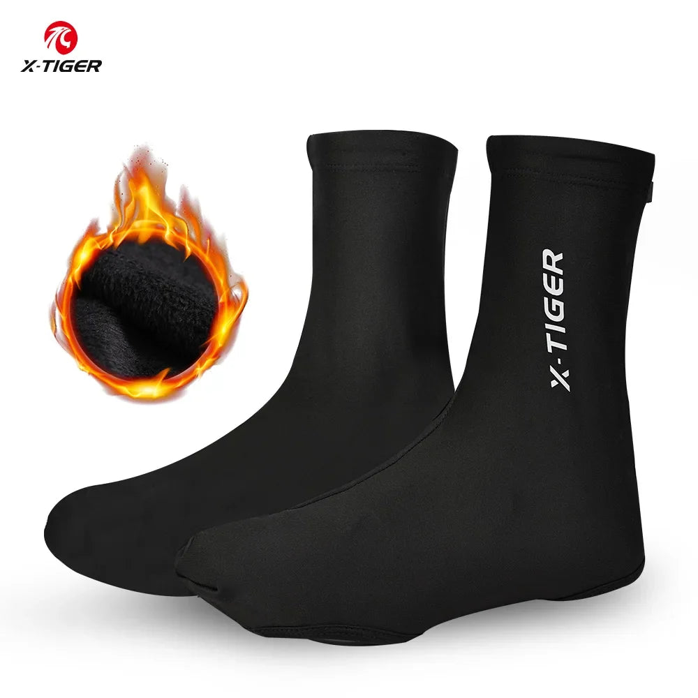 X-TIGER Winter Thermal Fleece Cycling Shoe Covers | Waterproof
