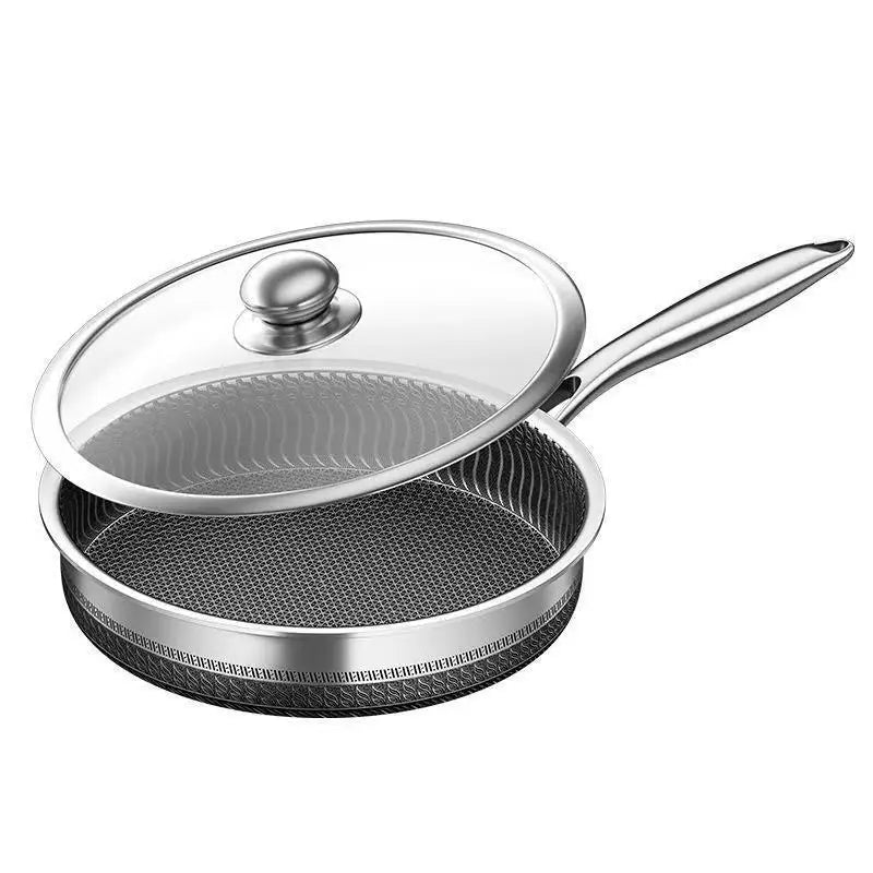 Nonstick Stainless Steel Frying Pan – Eggs, Pancakes & Steak