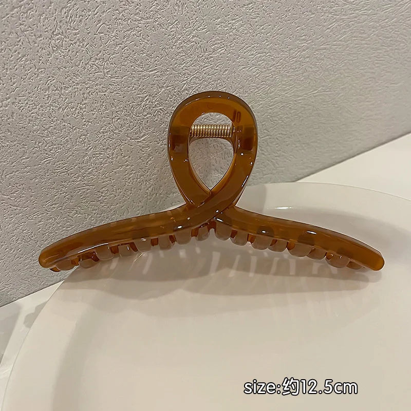 Large Acetate Claw Hair Clip – Korean Style Barrette for Women