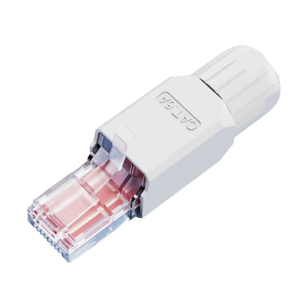 Tool-Free RJ45 Connector CAT6A CAT6 Gold Plated Field Plug