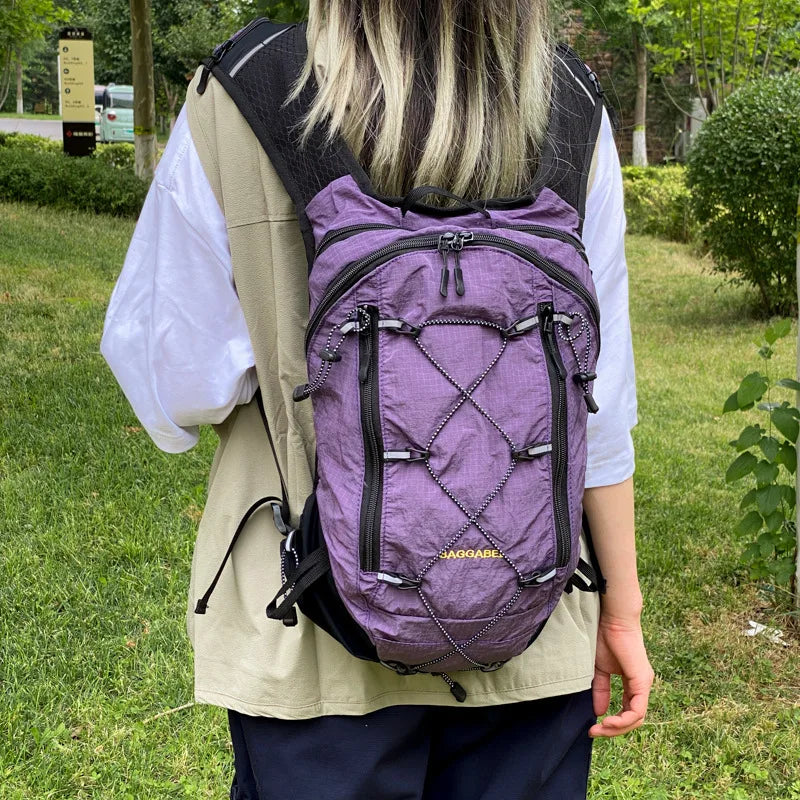Nixie Color-Block Plaid Hiking Backpack – Unisex Travel Bag