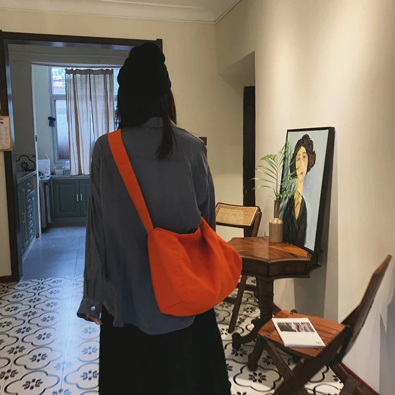 Klein Blue Large Capacity Canvas Shoulder & Crossbody Bag