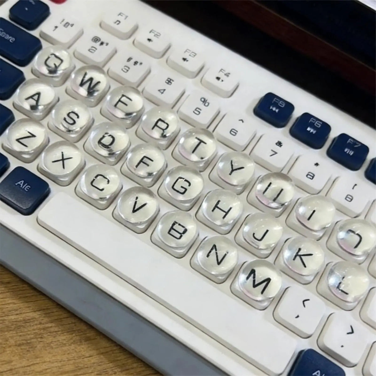 32pc Raised Clear Keyboard Stickers for Long Nails | Transparent