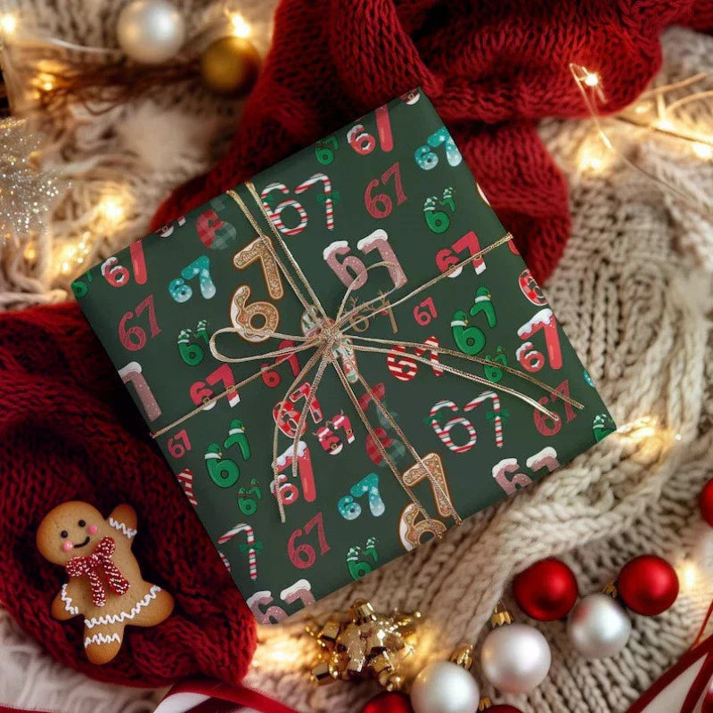 Kids' Christmas Wrapping Paper – Fun Santa Print Gift Wrap