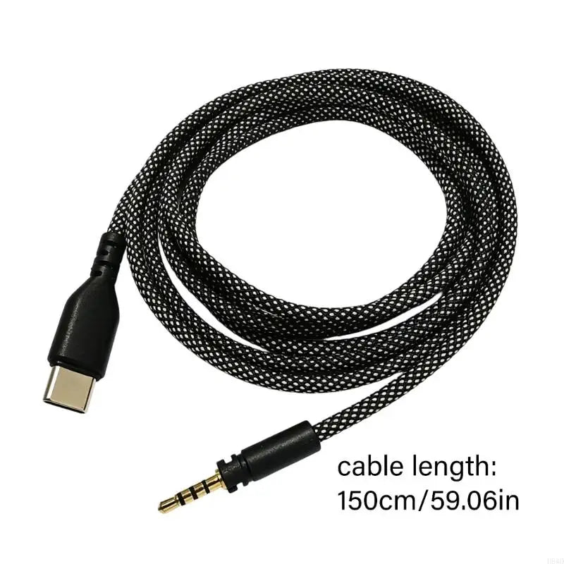 USB-C to 3.5mm Braided Cable 150cm | Decoding Chip Headphones