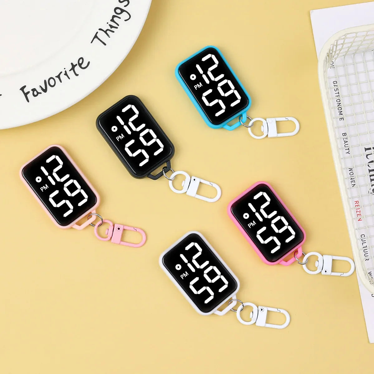 LED Digital Keychain Pocket Watch – Student Gift Timepiece
