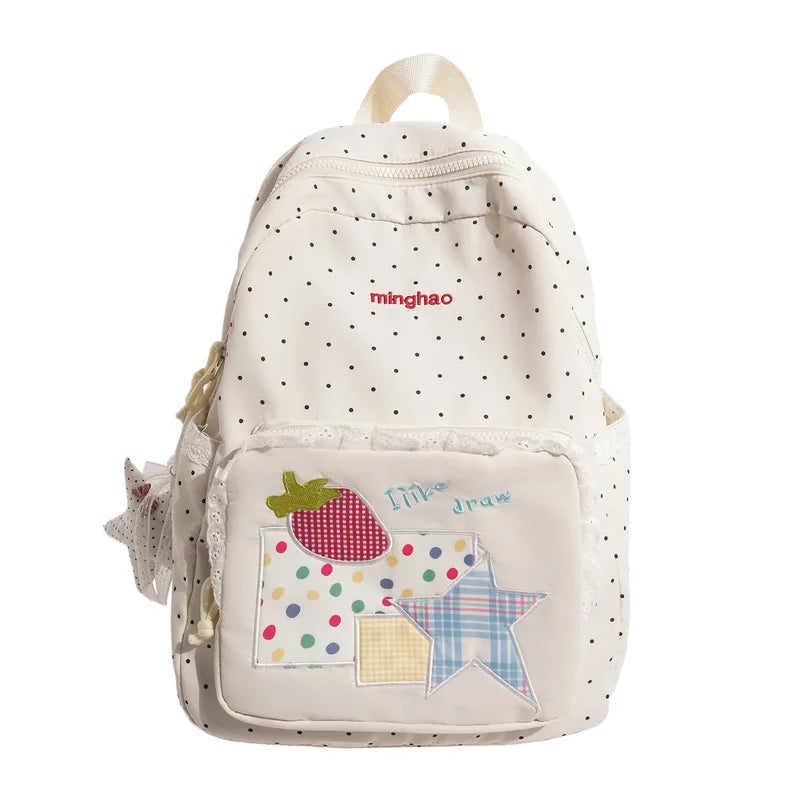 Polka Dot Backpack for Women – Large Cute School & Travel Bag