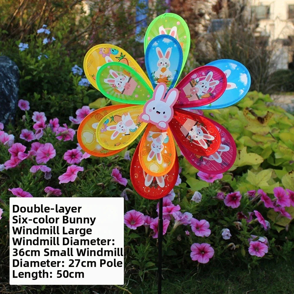 Sparkly Insect Cartoon Pinwheel Wind Spinner | Garden Windmill