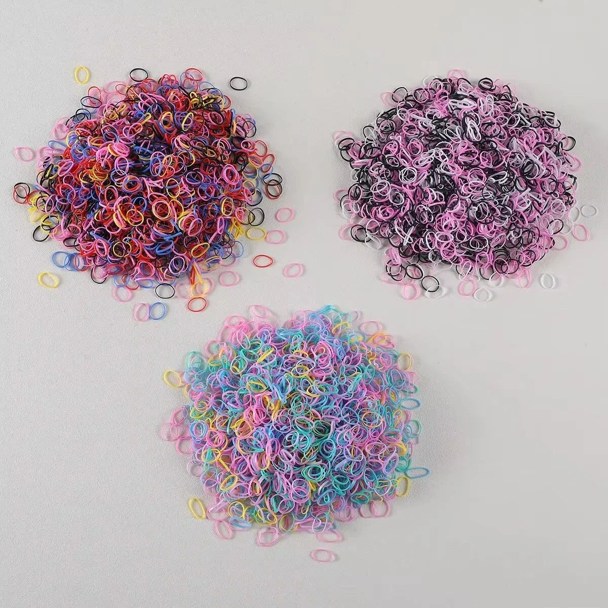 1500 Pcs Colorful Rubber Hair Ties for Girls & Kids Ponytail