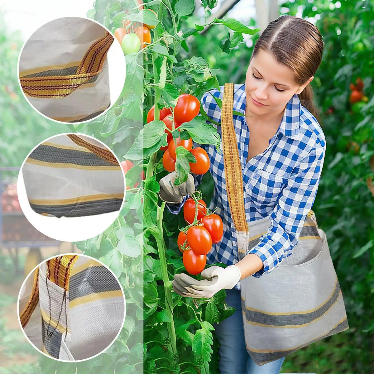 Waterproof Fruit Picking Bag – Portable Crossbody Harvest Apron