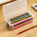 4Pcs Clear Plastic Storage Boxes with Lids – Desktop Organizer