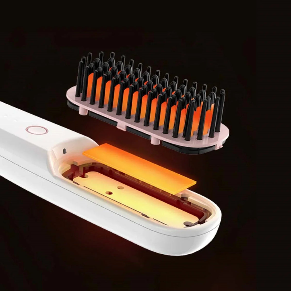 Wireless Ionic Hair Straightener Brush | USB Rechargeable 35W