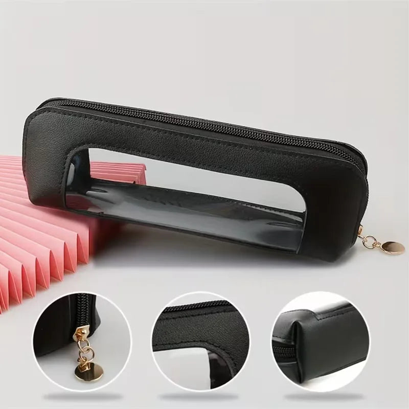 Transparent Makeup Brush Bag – Large Capacity Organizer