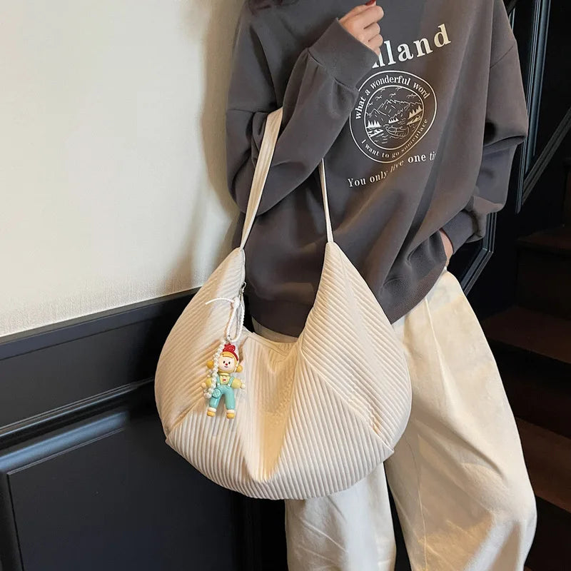 Women's Large Canvas Tote Bag | Casual Shoulder Bag 2025