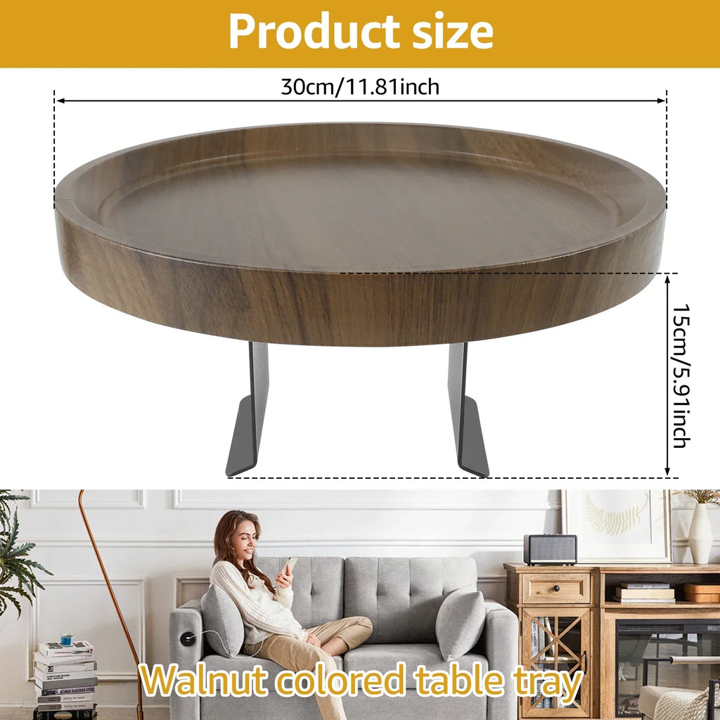 Wooden Sofa Armrest Tray – Adjustable Couch Organizer
