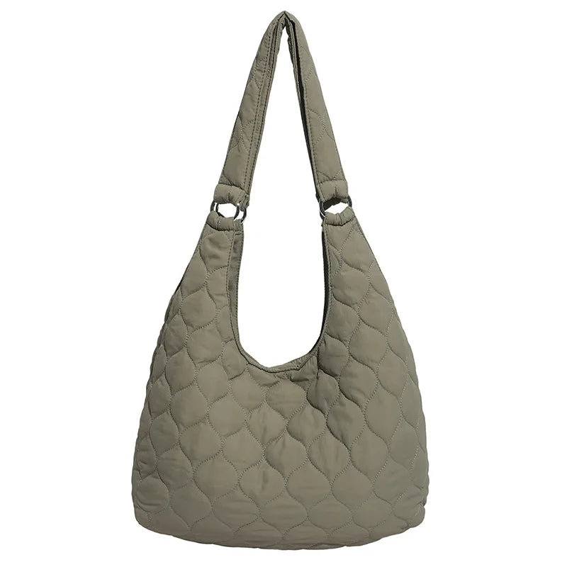 Korean Quilted Shoulder Bag – Large Capacity Women's Tote