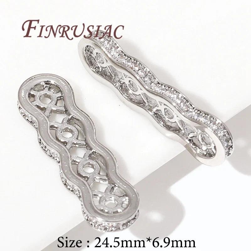 18K Gold Plated Zircon Spacer Beads – DIY Jewelry Findings