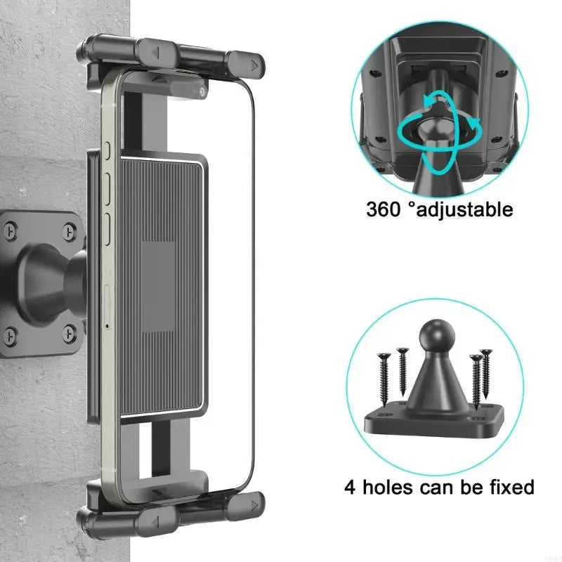Wall Mounted Phone & Tablet Holder – Universal 4.7–15 Inch Stand