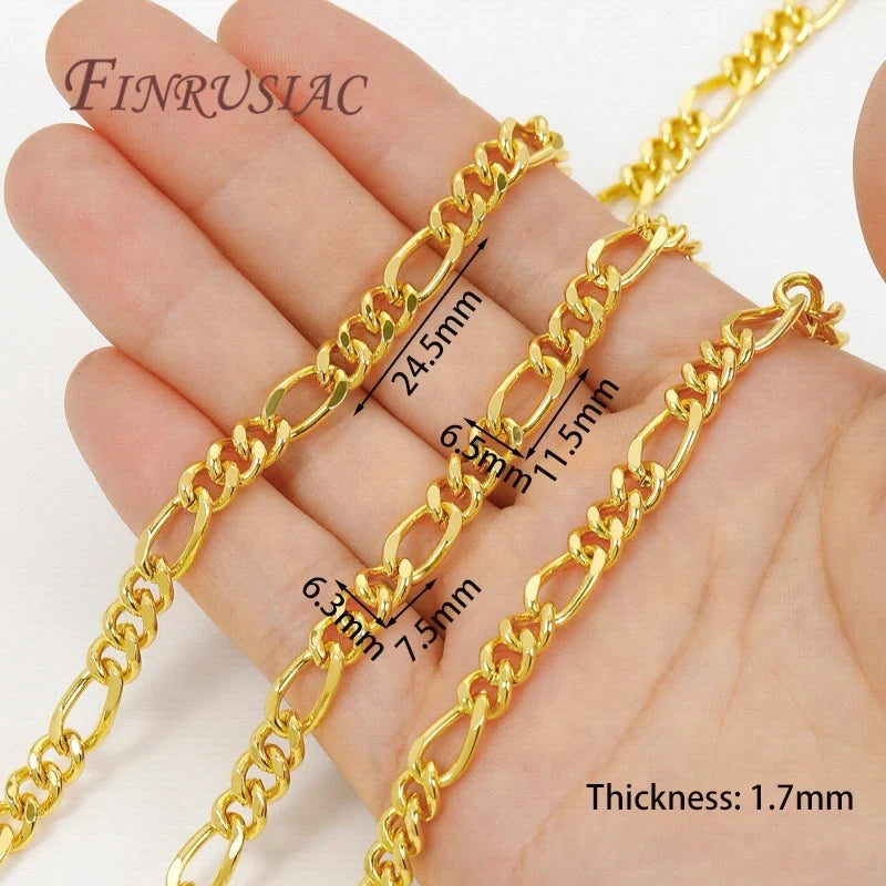18K Gold Plated Brass Chain 1M – DIY Necklace & Bracelet