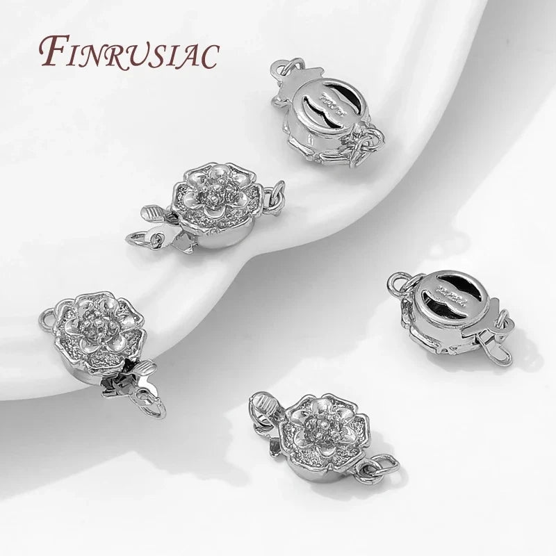 Brass Flower Lobster Clasps – Gold Plated DIY Jewelry Findings