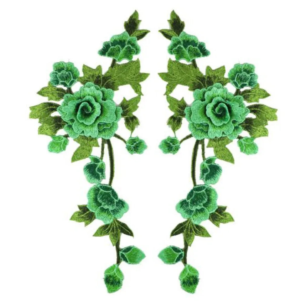 3D Rose Flower Embroidery Applique Patches – DIY Sewing