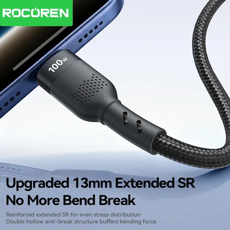 Rocoren 100W USB-C to USB-C Fast Charging Cable 1m/2m