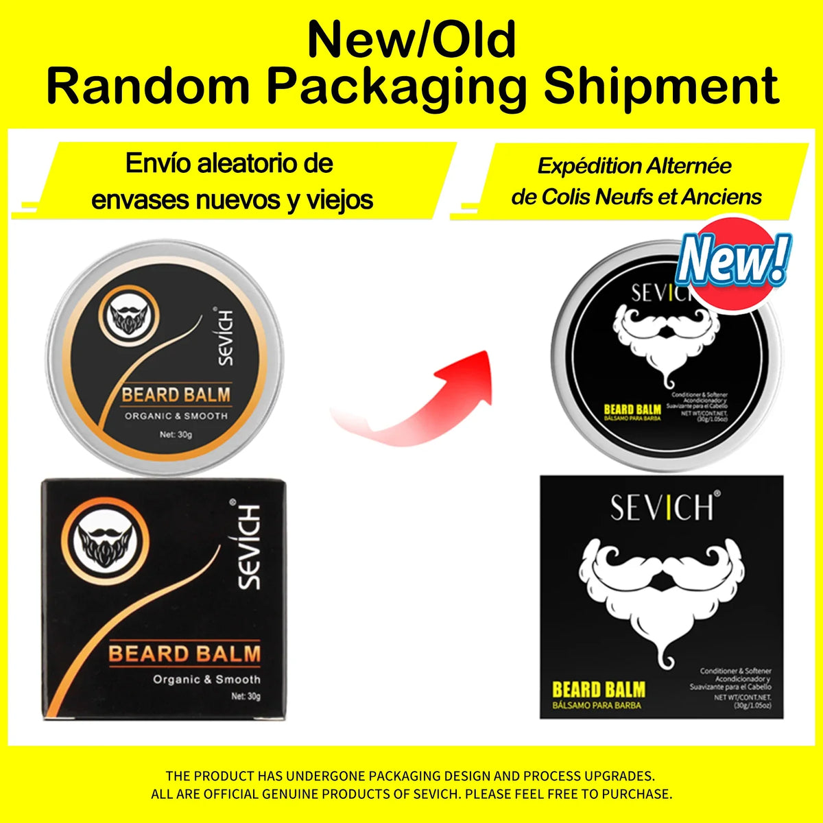 Sevich Beard Balm Wax 30g – Moroccan Oil Styling & Moisture
