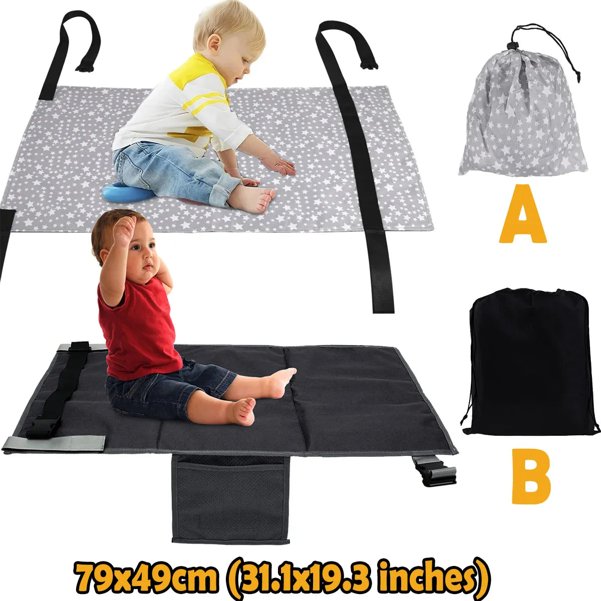 Toddler Airplane Bed & Footrest Hammock | Portable Travel Seat