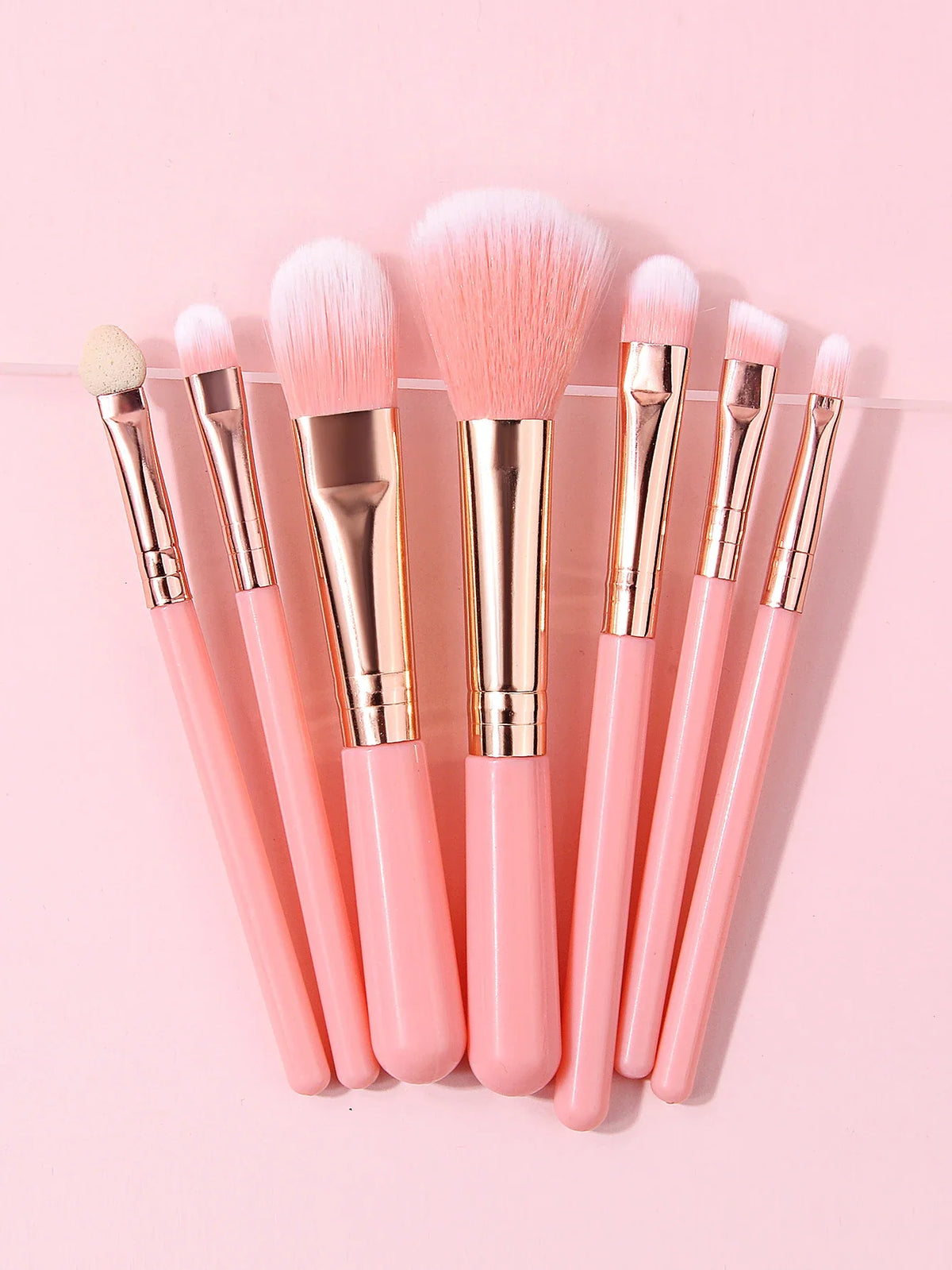 10-Piece Makeup Brush Kit with Powder Puff & Sponge