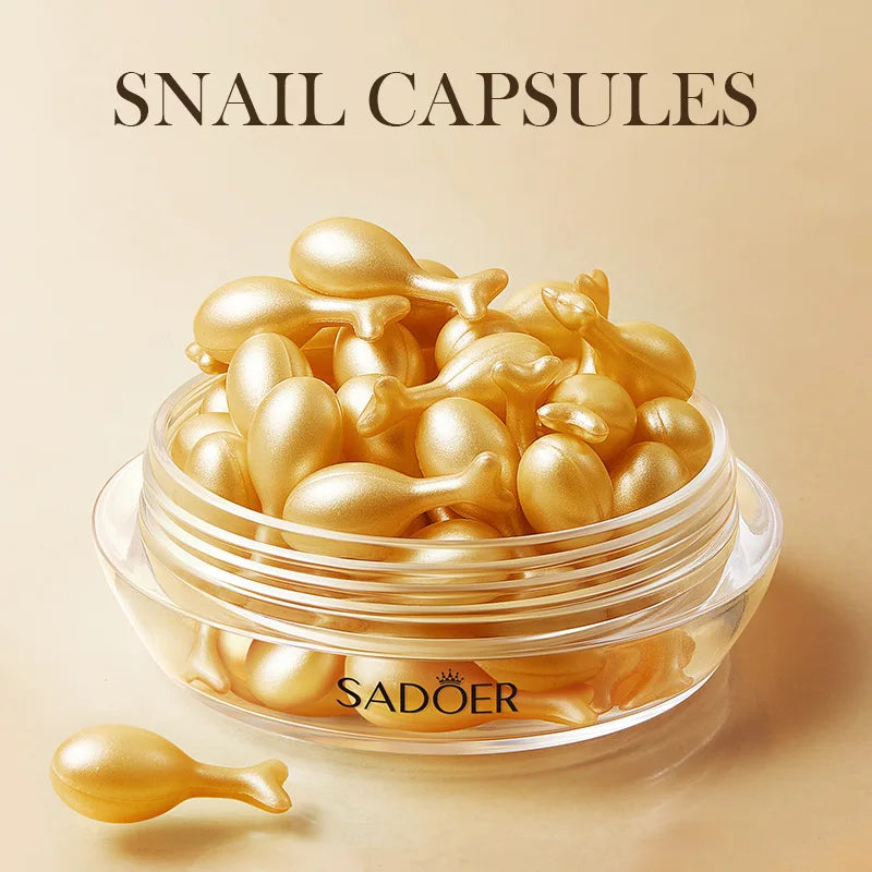 Rose & Snail Extract Face Serum Capsules – Brightening Moisturizer