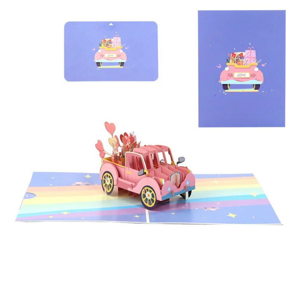 3D Pop-Up Love Card – Romantic Wedding Greeting Postcard