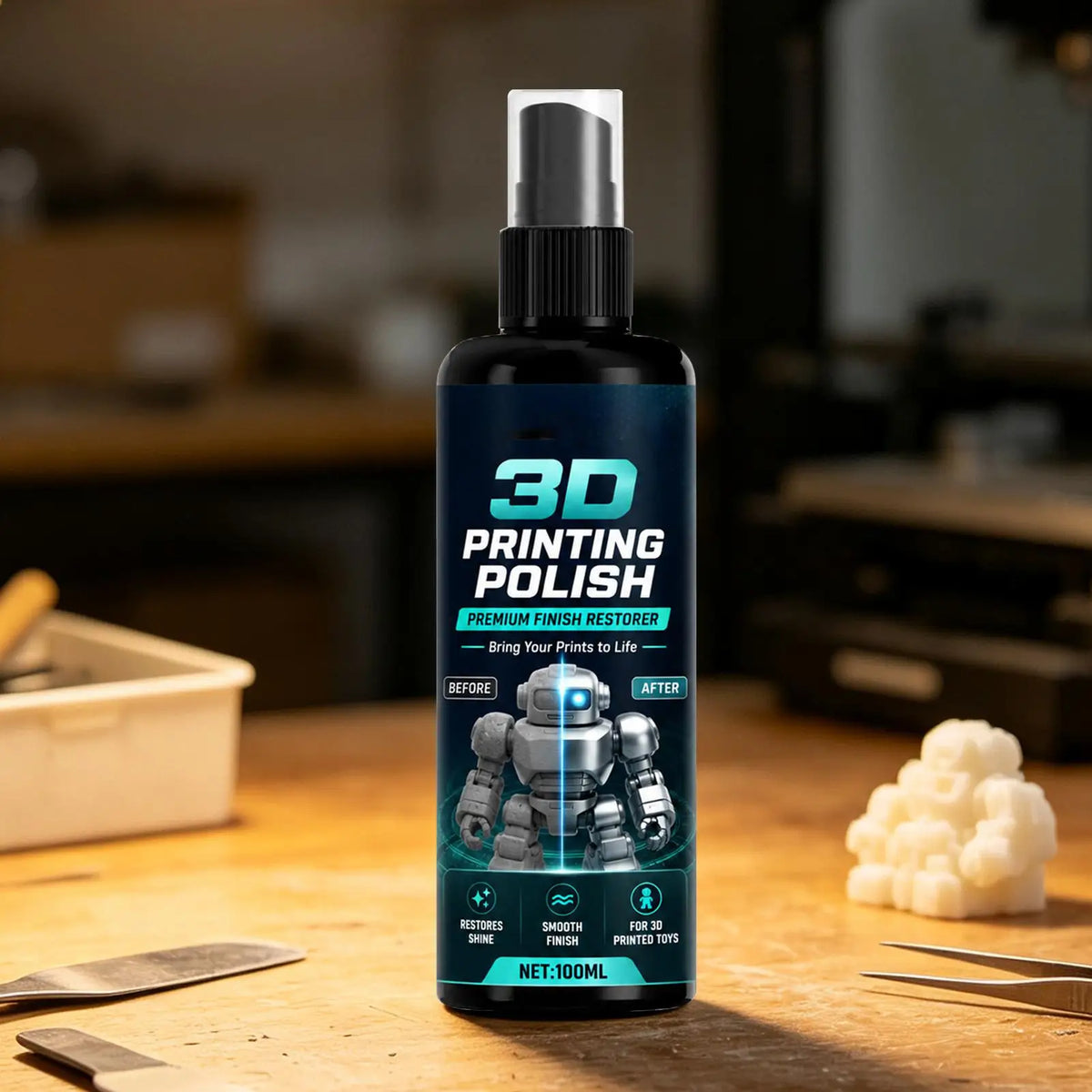 3D Print Polishing Spray – High-Gloss Smoothing Coat 100ml