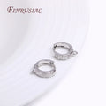 18K Gold Plated Zircon Round Hoop Earring Hooks & Clasps DIY