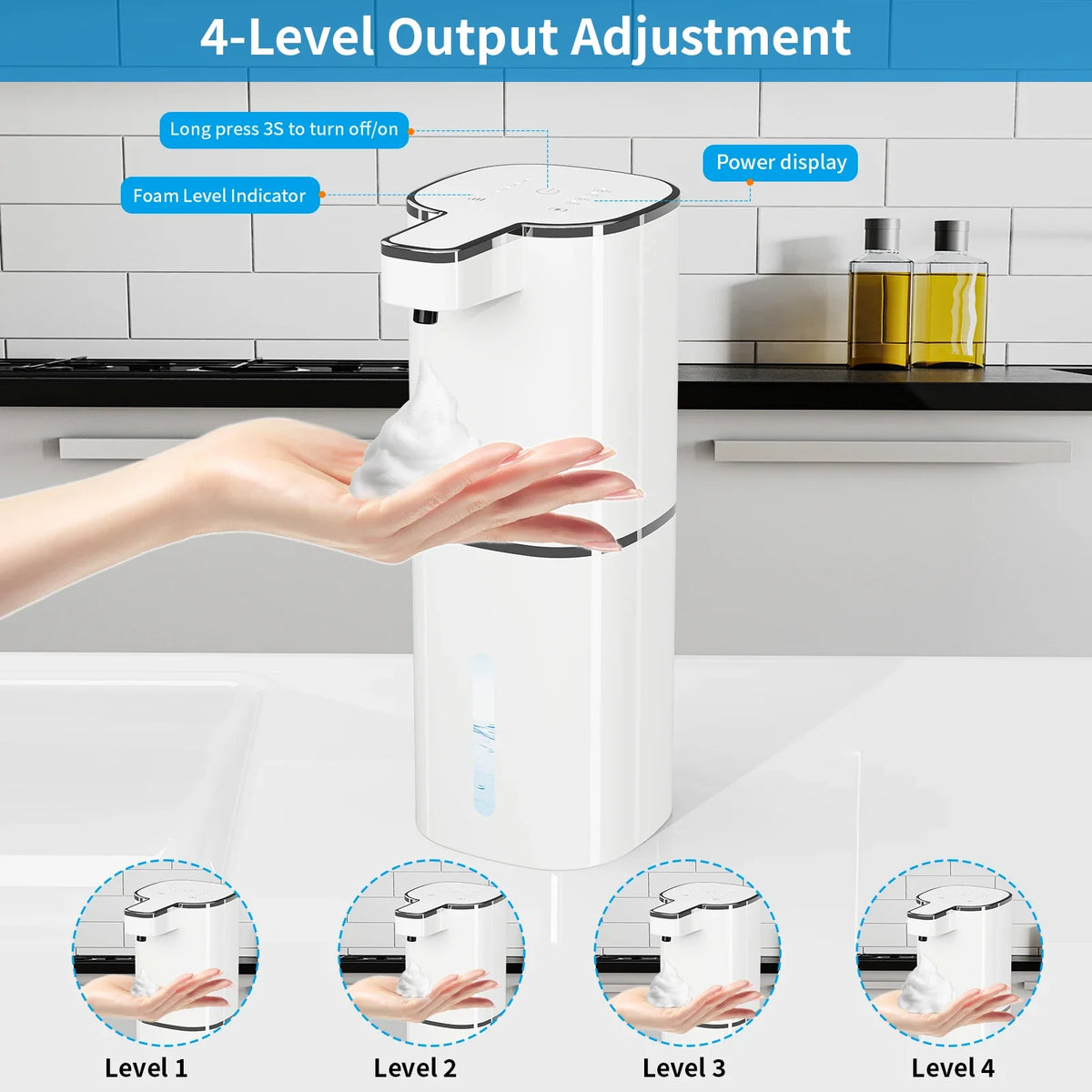 Touchless Wall-Mount Foam Soap Dispenser 420ml | Auto IR