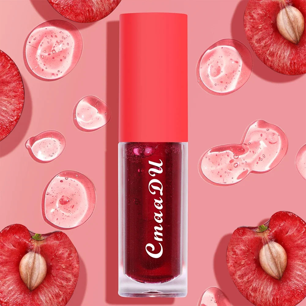 CmaaDu Cherry Hydrating Lip Gloss – Waterproof Red Lip Glaze