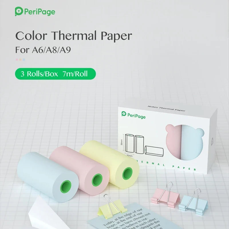 Peripage Thermal Paper 56x30mm – 3 Rolls for Mini Printers
