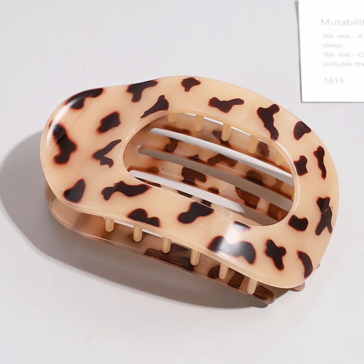 Matte Oval Hair Claw Clips for Women – Duckbill Bun Clip