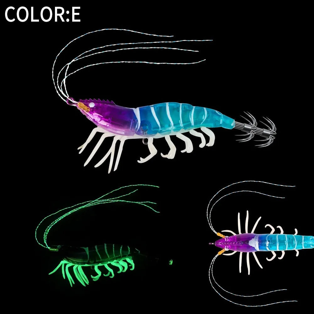 Wood Shrimp Squid Jig Lure 105mm/80mm Slow Sinking Bait