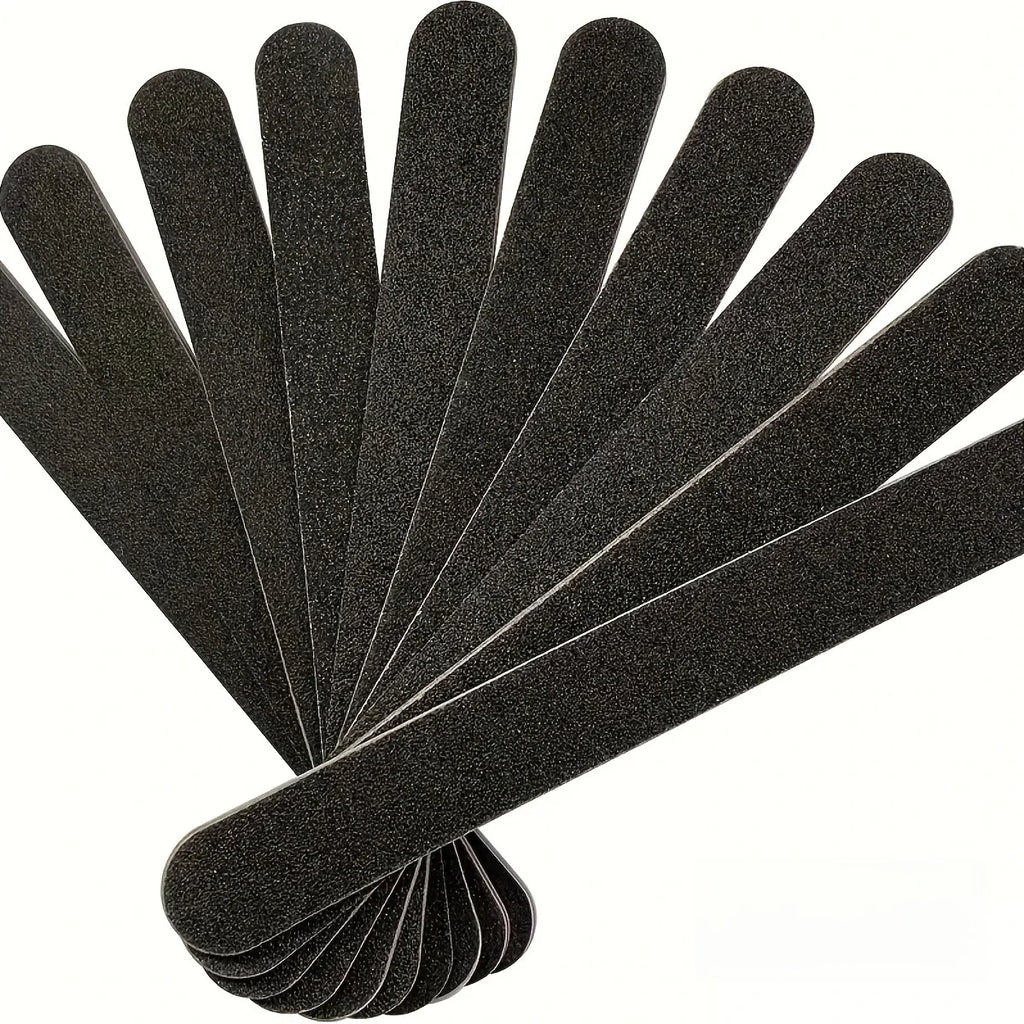 10Pcs Double-Sided Nail File 100/180 Grit Washable Buffer Set